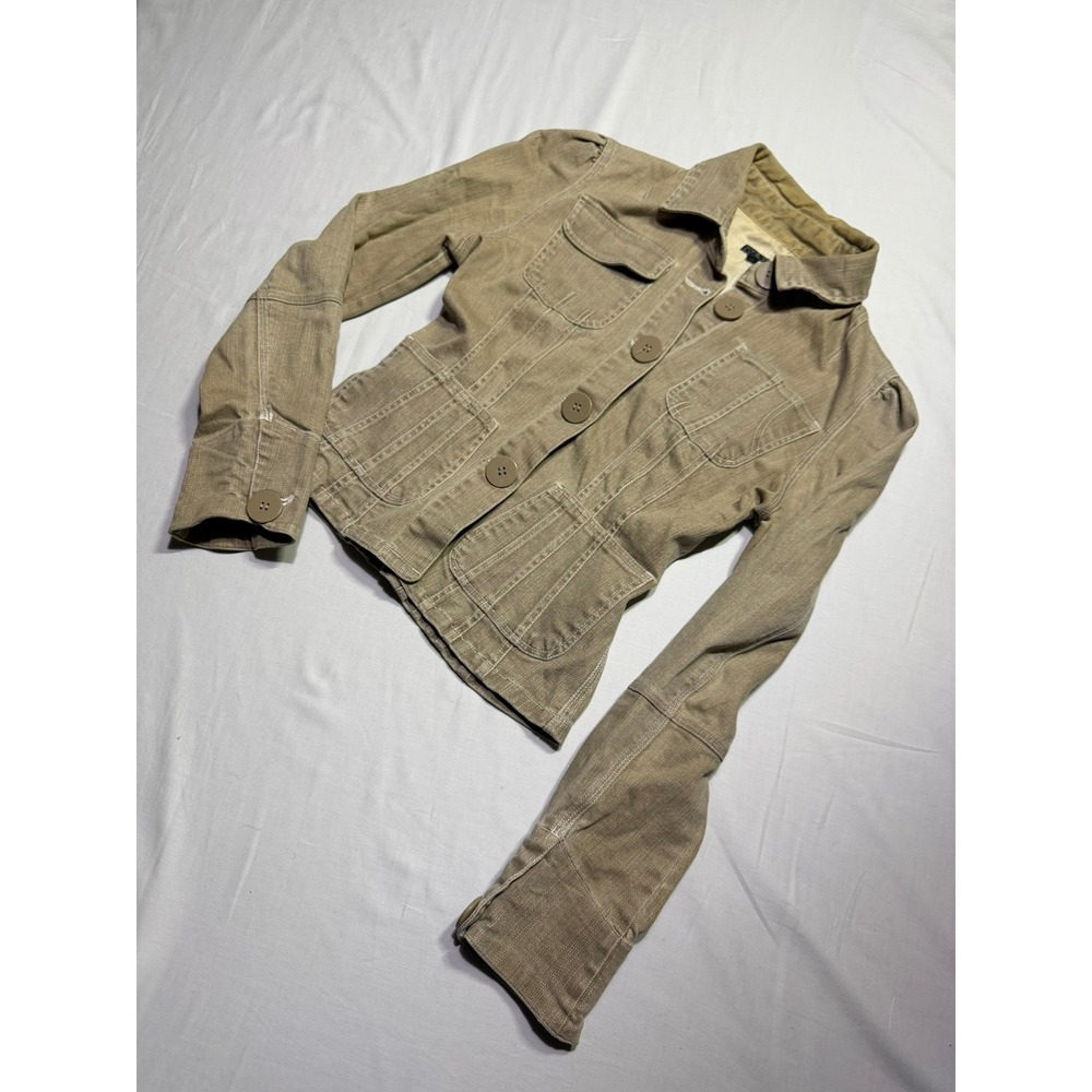 Vintage Y2K Corduroy Fitted Indie Sleaze Contrast Stitch Utility Jacket